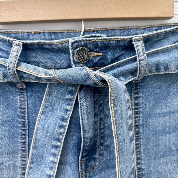 Kut From The Kloth Reese High-Rise Ankle Straight Leg Tie Belt Jeans Women Sz.00 - Picture 4 of 14